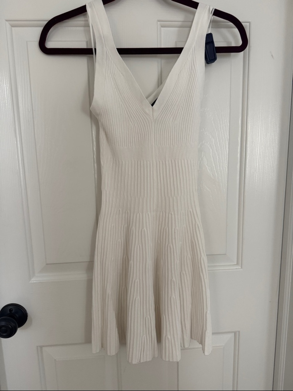 White knit dress